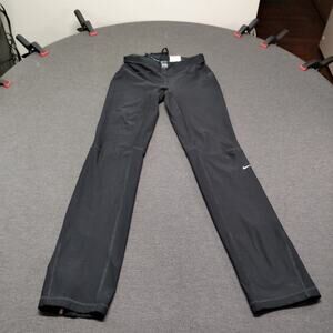 Nike Womens XS Black Dri-FIT Running Training Pants Ankle Zip Pockets Slim Fit